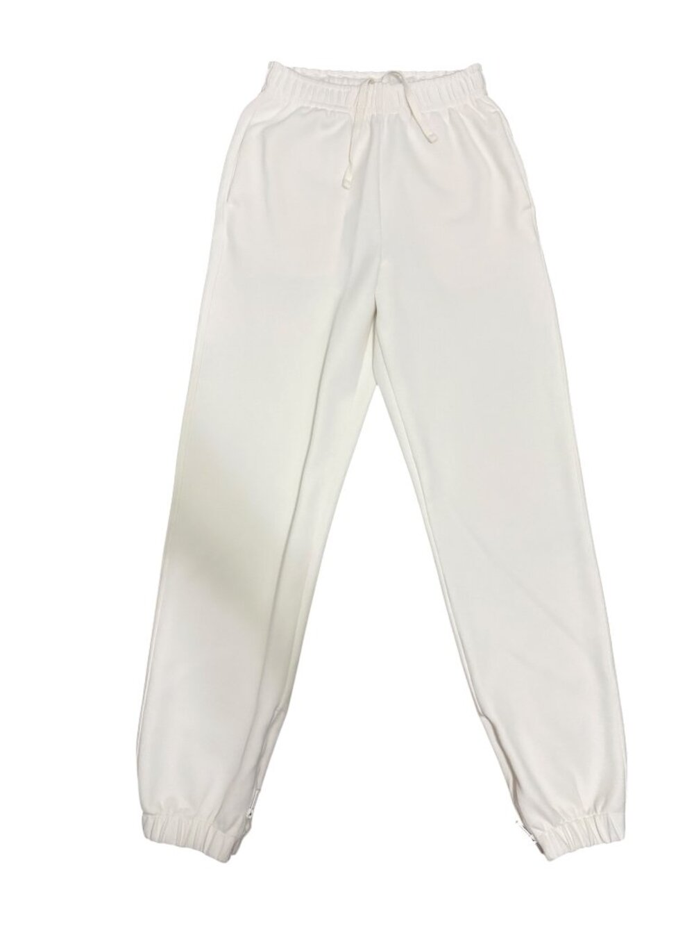 Lacoste Sport Fleece Jogger Mens Size 34 White Drawstring Pockets Athletic